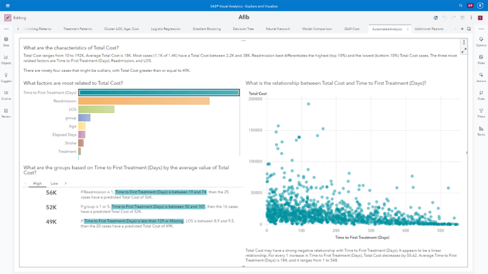 SAS Visual Analytics 스크린샷