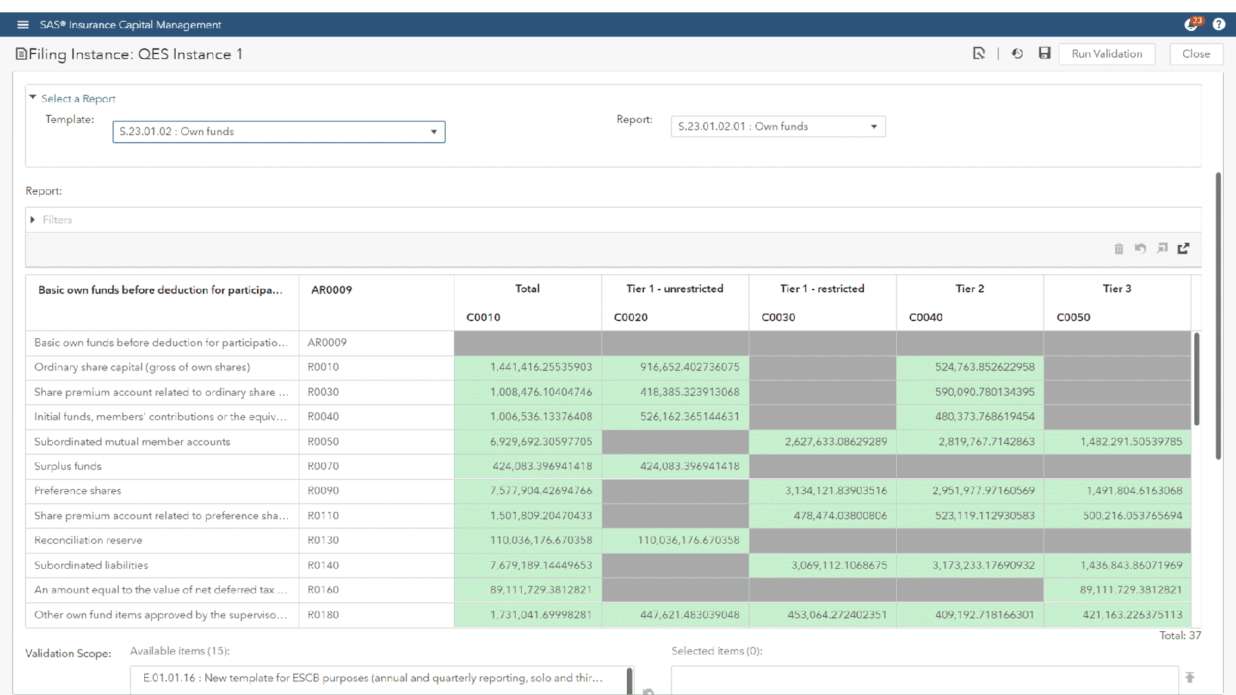 SAS Insurance Capital Management의 스크린샷