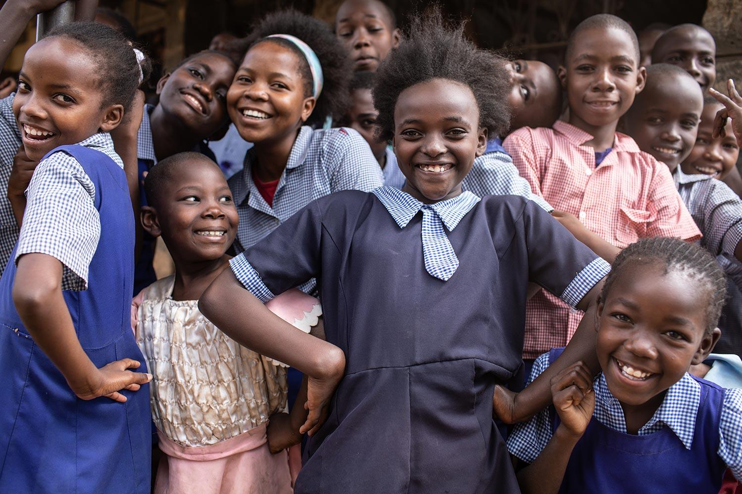 Young Kenyan Kids Smiling