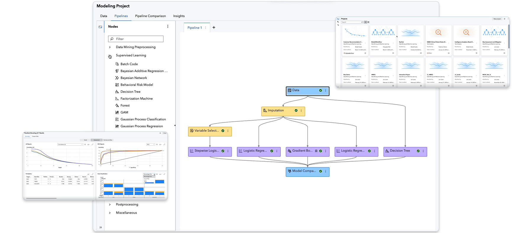 Screenshot of SAS Visual Machine Learning with highlights