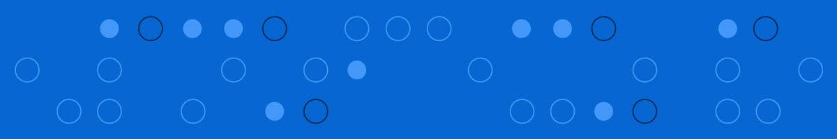 Blue Dots and Circles Over Blue