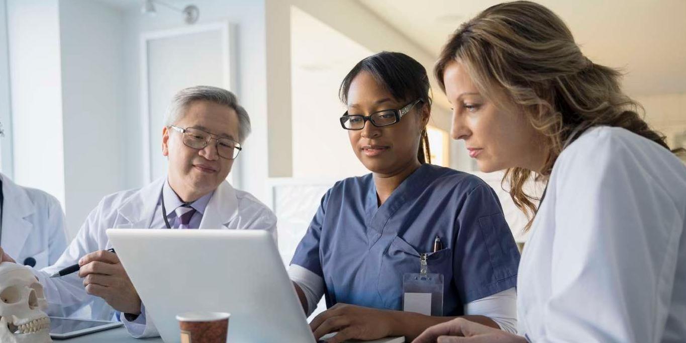 Doctors and Nurses at laptop