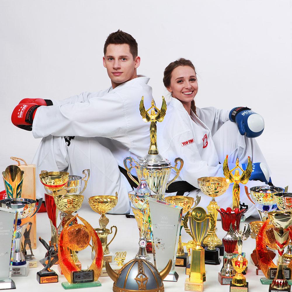 Mateusz Mróz with the sport cups