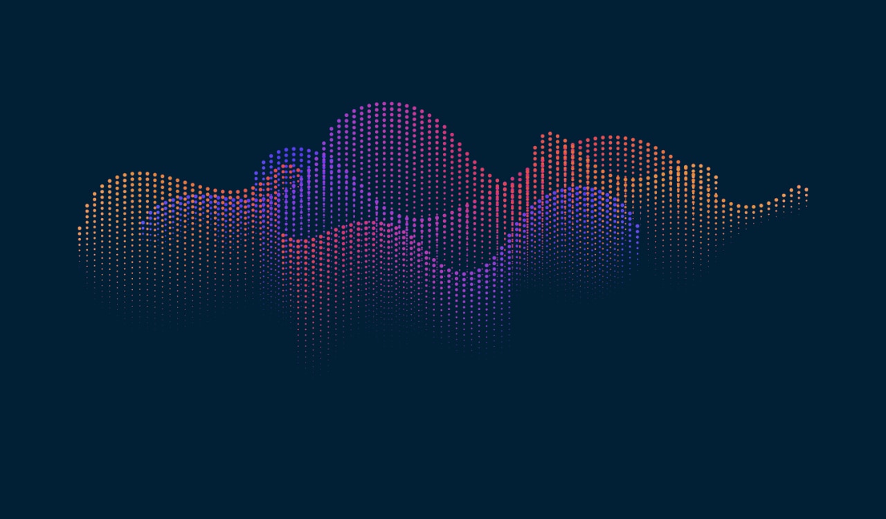 Abstract 3D Graph on Midnight Blue