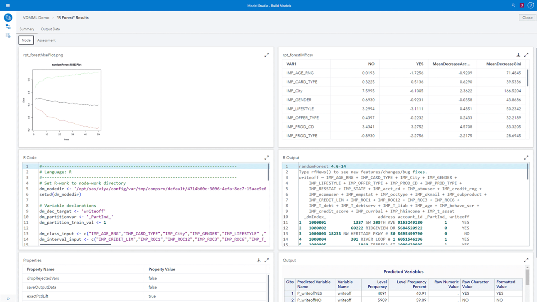 Zrzut ekranu SAS Viya open source