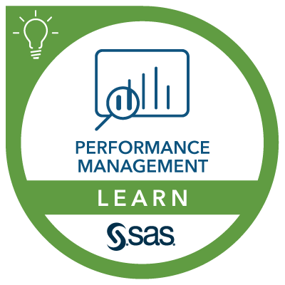 SAS Learn Badge for Performance Management