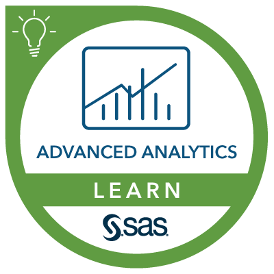 SAS Learn Badge for Advanced Analytics