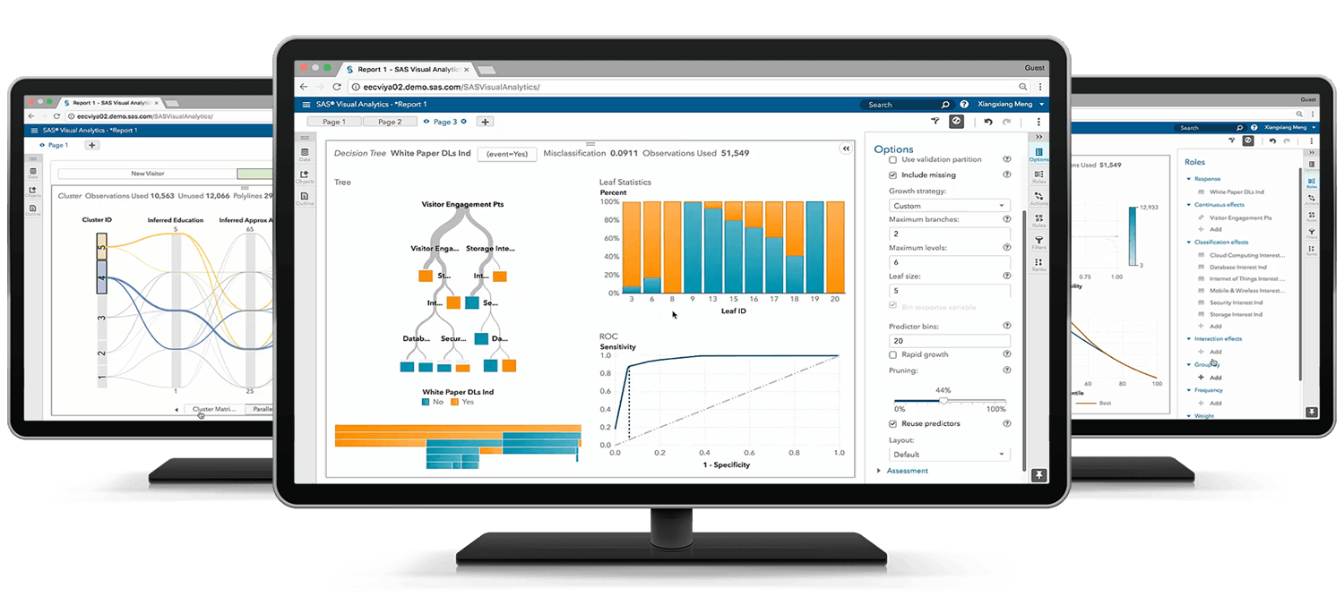 SAS® Visual Statistics cluster on desktop monitors SAS® Visual Statistics cluster on desktop monitors