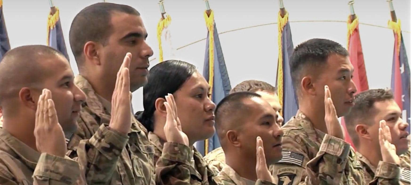 Troops taking an Oath