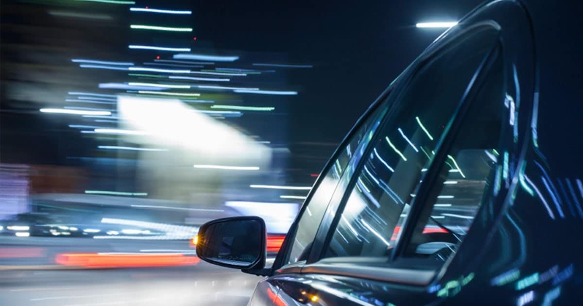 Car in Night Traffic