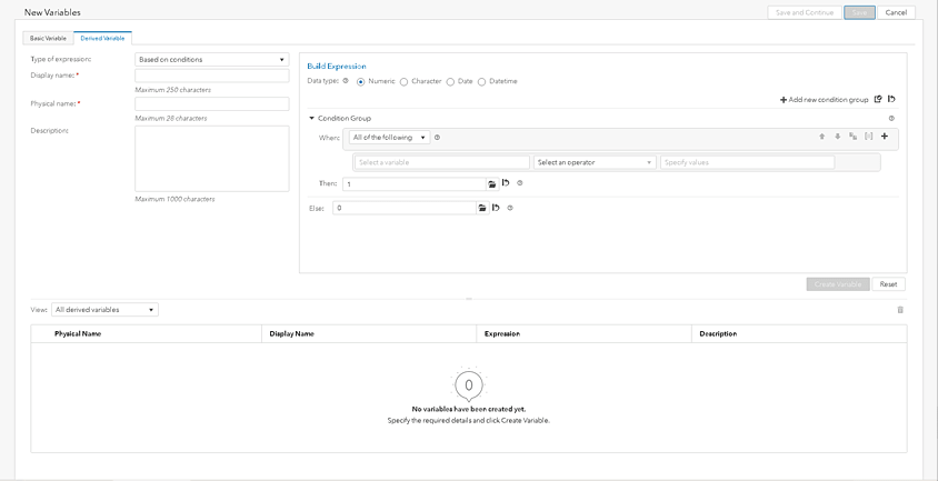 Screenshot of SAS Risk Modeling showing ability to derive complex variables