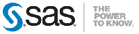 SAS - The Power to Know Logo - Black / Gray / Transparent