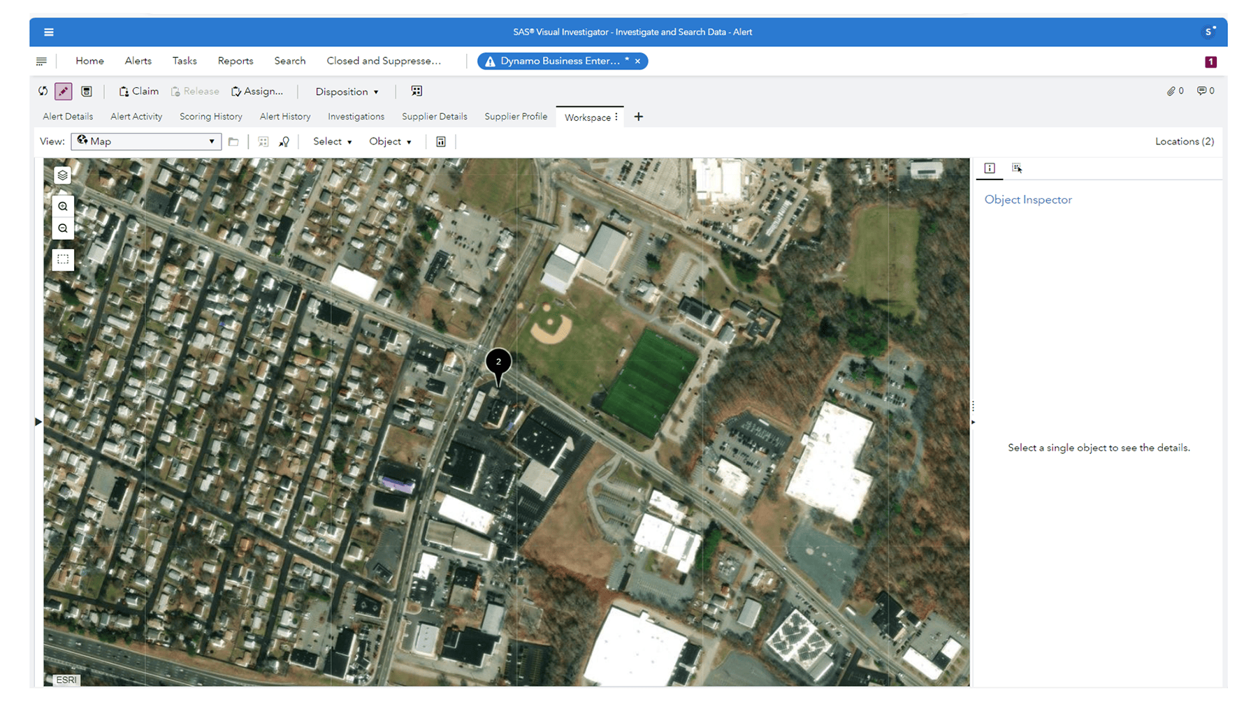 Screenshot of procurement integrity supplier locator