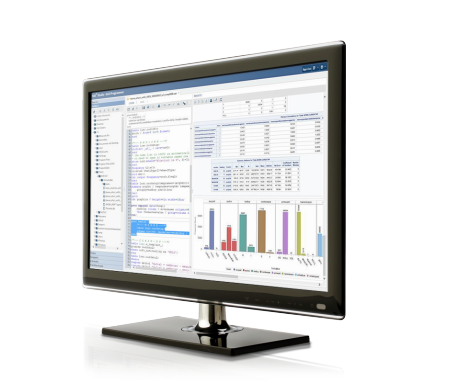 SAS In-Memory Statistics Shown on Desktop Monitor