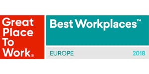2018 Great Place To Work Europe award logo