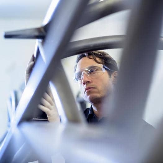 Engineer performing an inspection