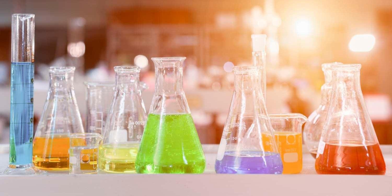 Science lab flasks