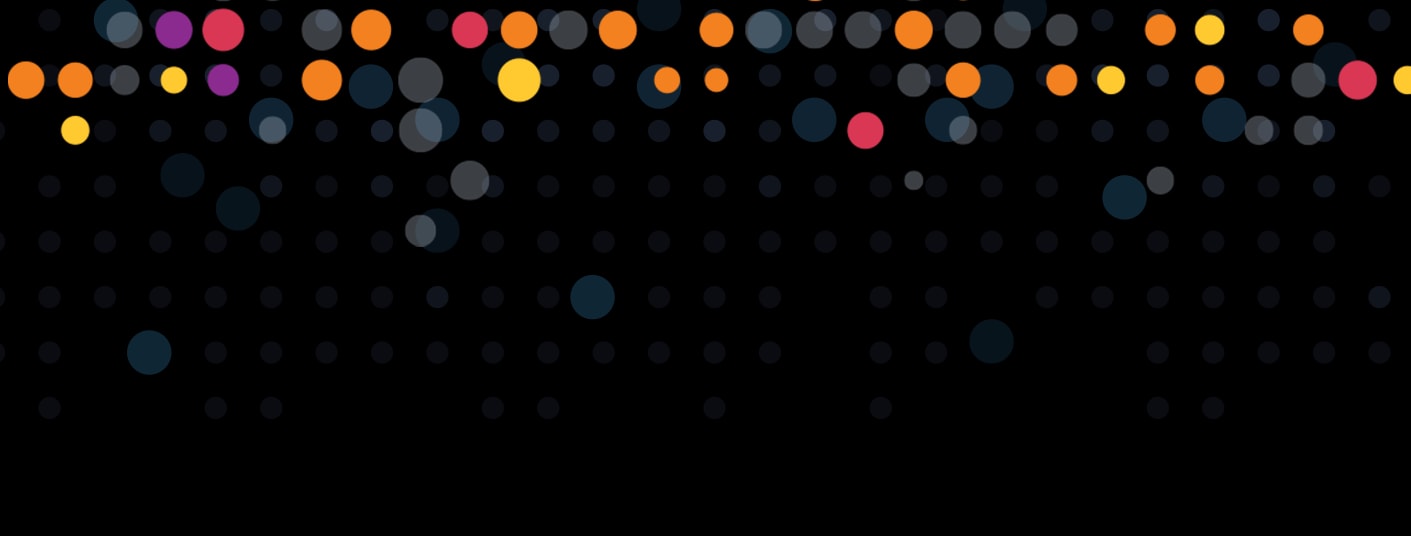 Abstract data visualization art - orange on black background