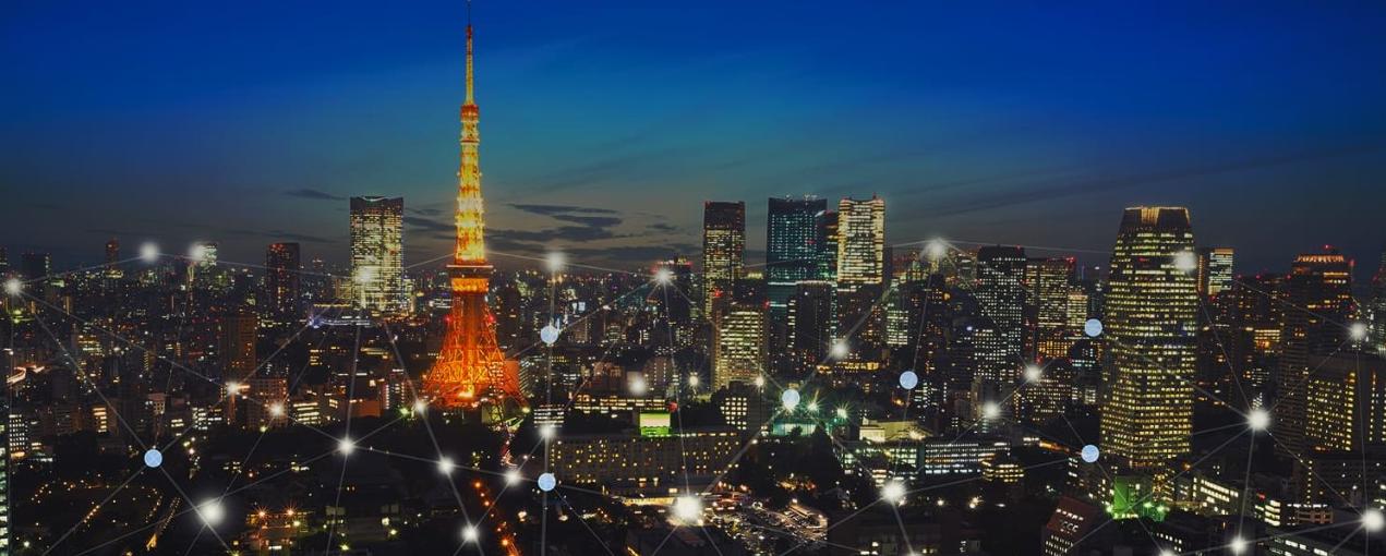 City scape and network connection concept City scape and network connection concept