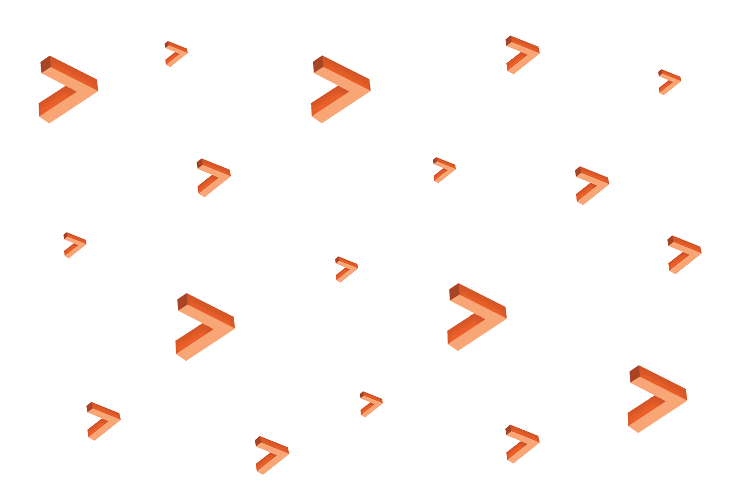 Overlay 3d carrot shapes orange