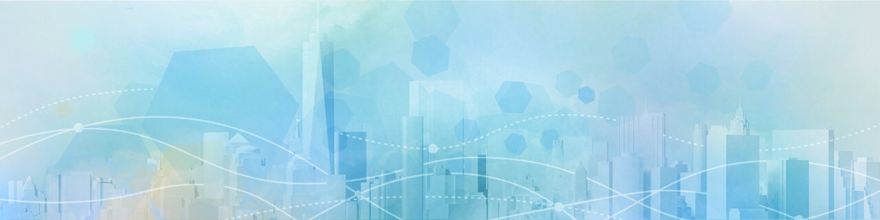 Abstract city with hexagons and wavy lines Abstract city with hexagons and wavy lines