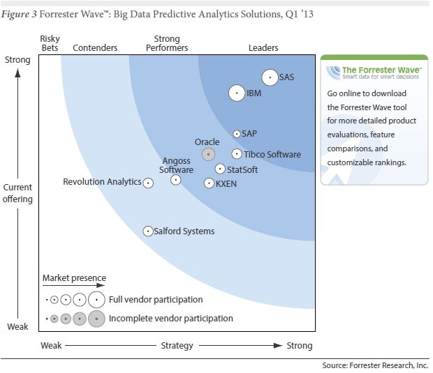 Forrester Wave: Big Data Predicitive Analytics Solutions, Q1 '13