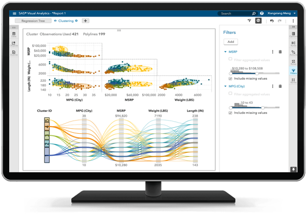 SAS® Analytics for IoT - clustering matrix