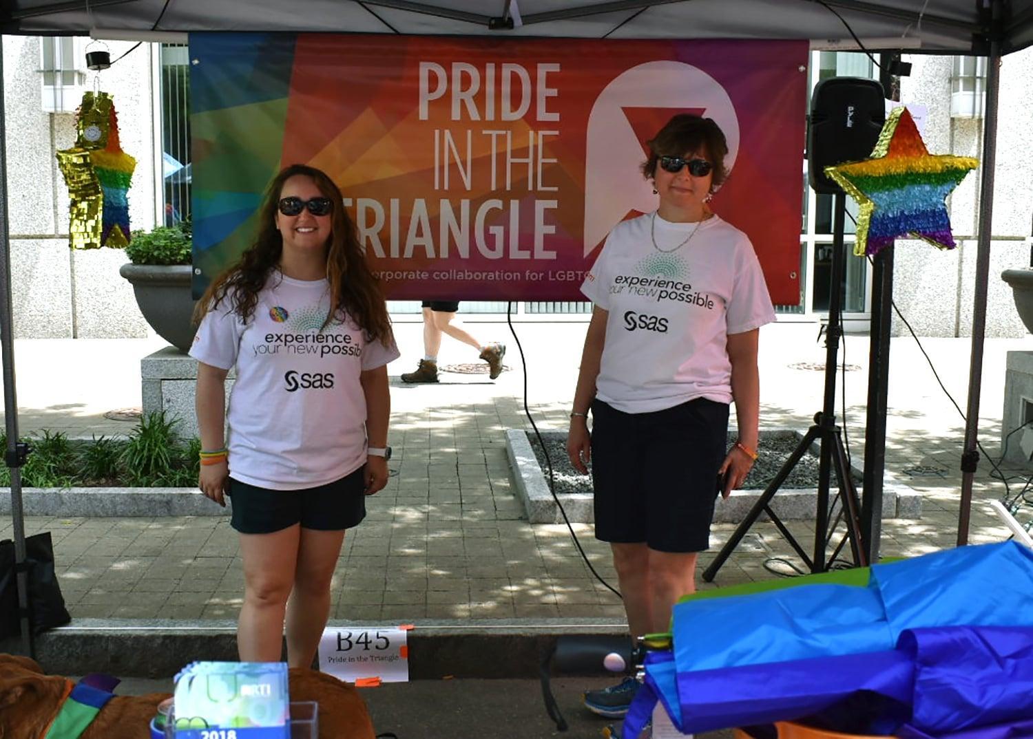 SAS employees at Pride Out in downtown Raleigh