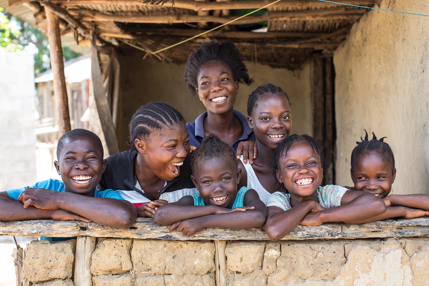 Group of Kids Smiling in Liberia