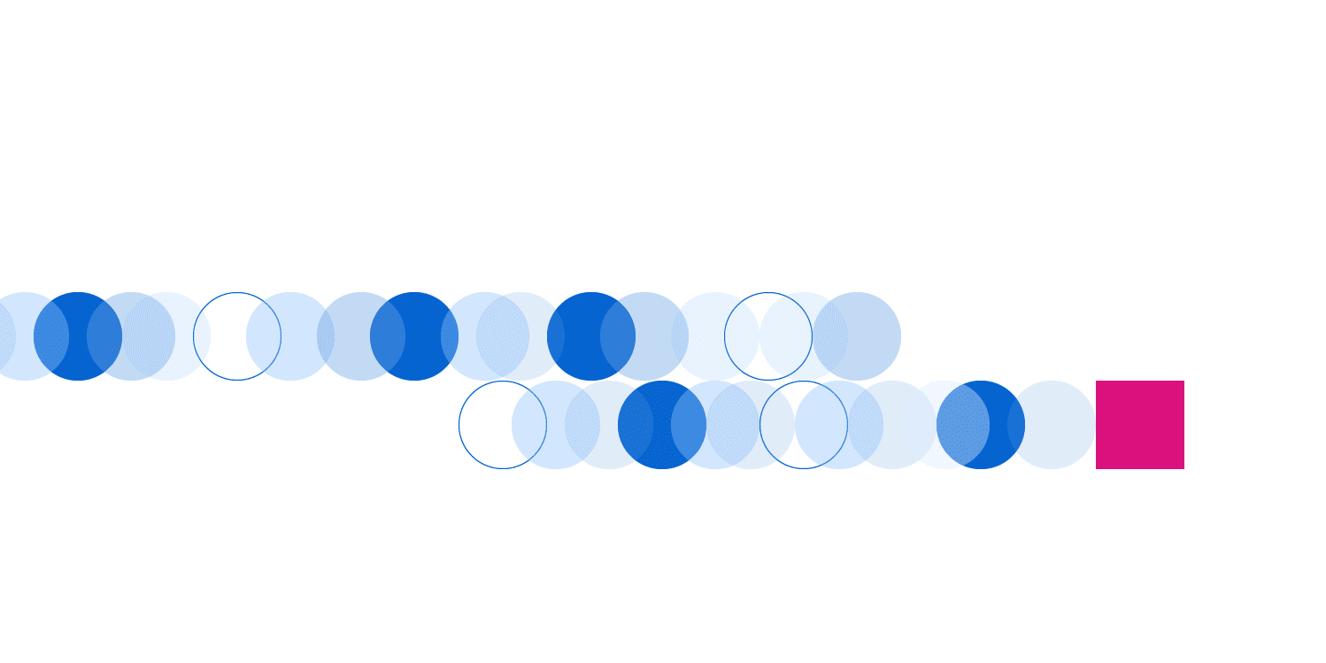 Viya 概念艺术 - 蓝色圆圈和粉色方块