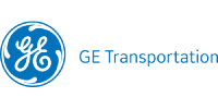 GE Transportation logo in blue