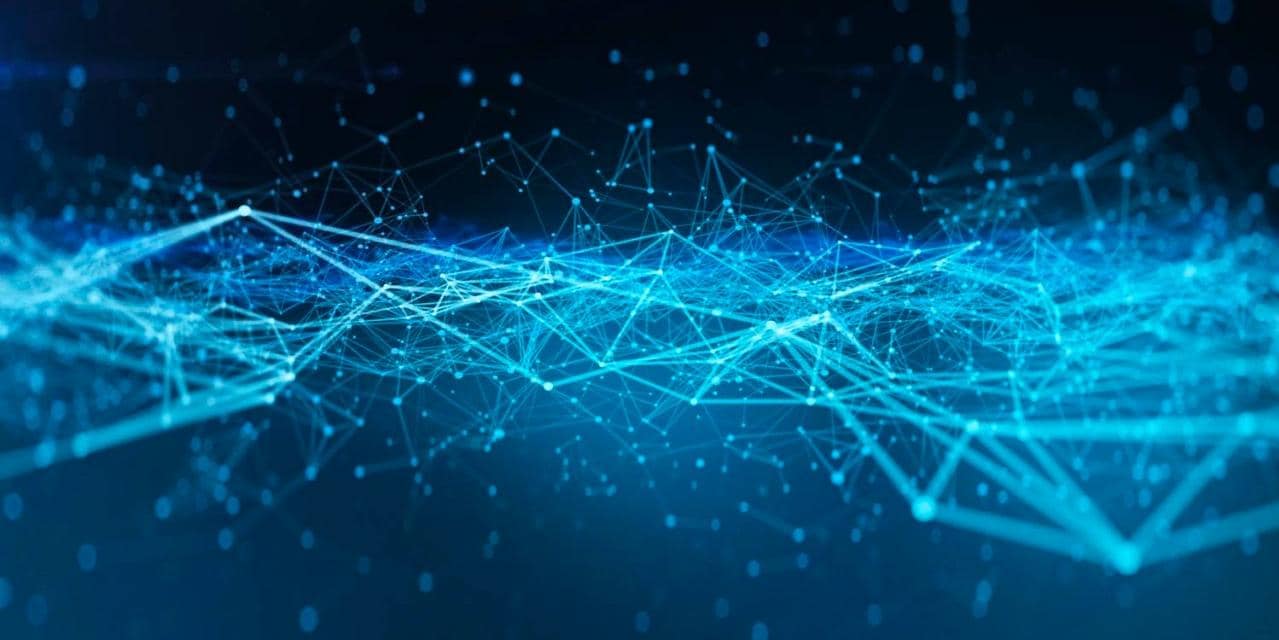 Closeup network wave -- network wave on a dark background Closeup network wave -- network wave on a dark background