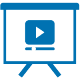 Software demo blue icon
