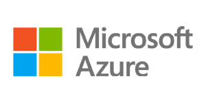 Microsoft Azure stacked logo with gray text